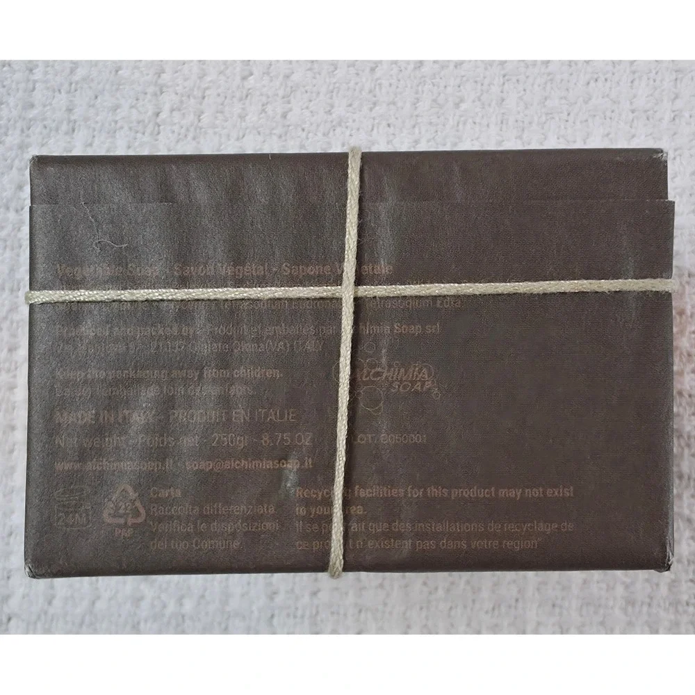 2 Pcs Alchimia Men's Vegetable Soap Bar 8.75oz Sandalwood Made In Italy